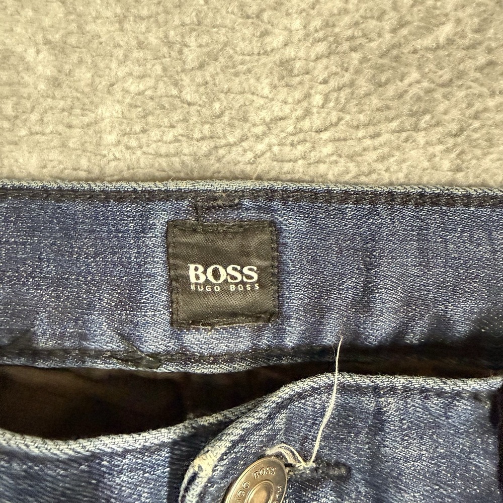 HUGO BOSS Black label Maine1 Jeans Mens 32x30 Whiskers Faded Relaxed Stretch - Picture 7 of 15